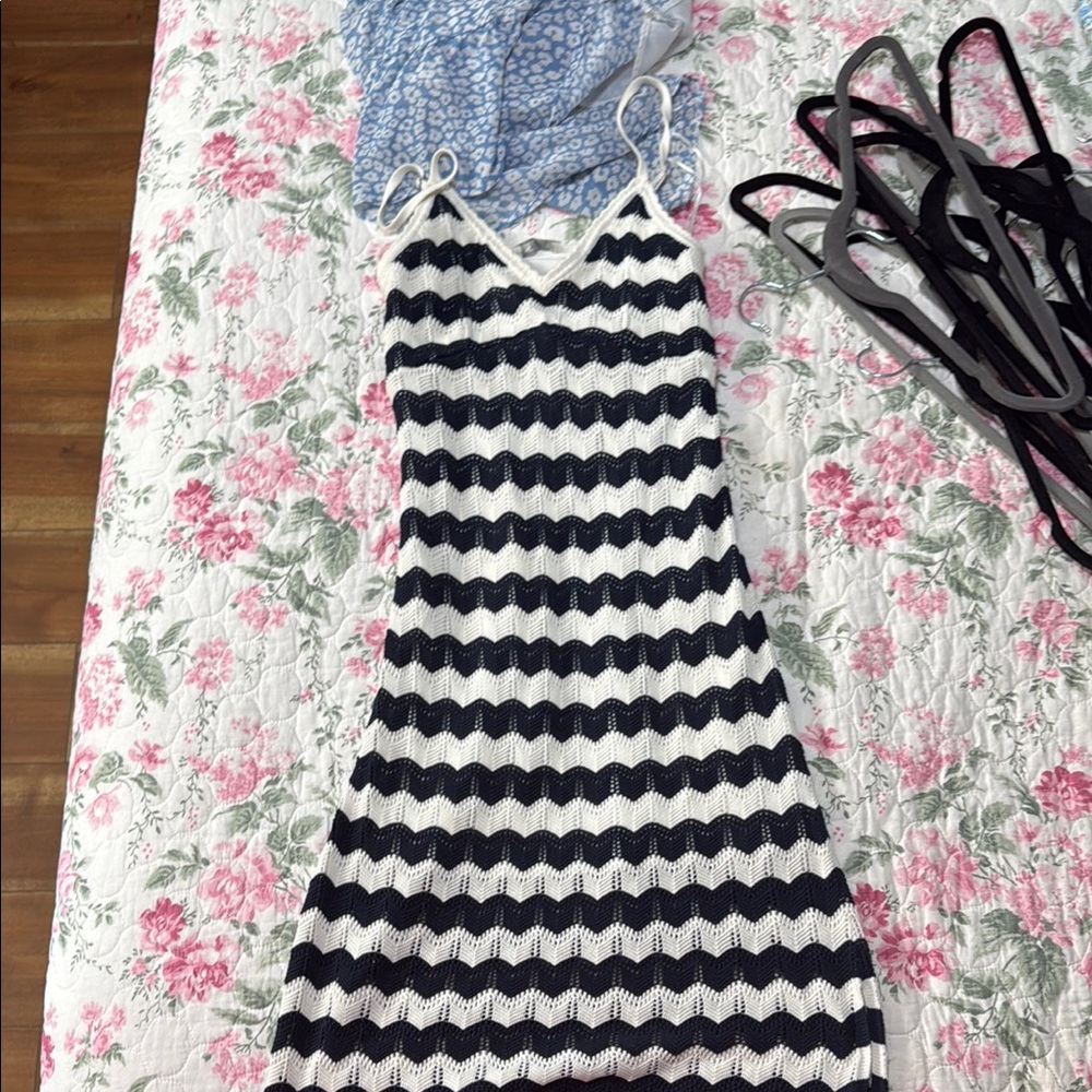Black and White Striped Dress